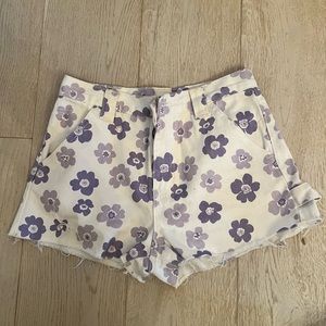 Pacsun purple flower shorts